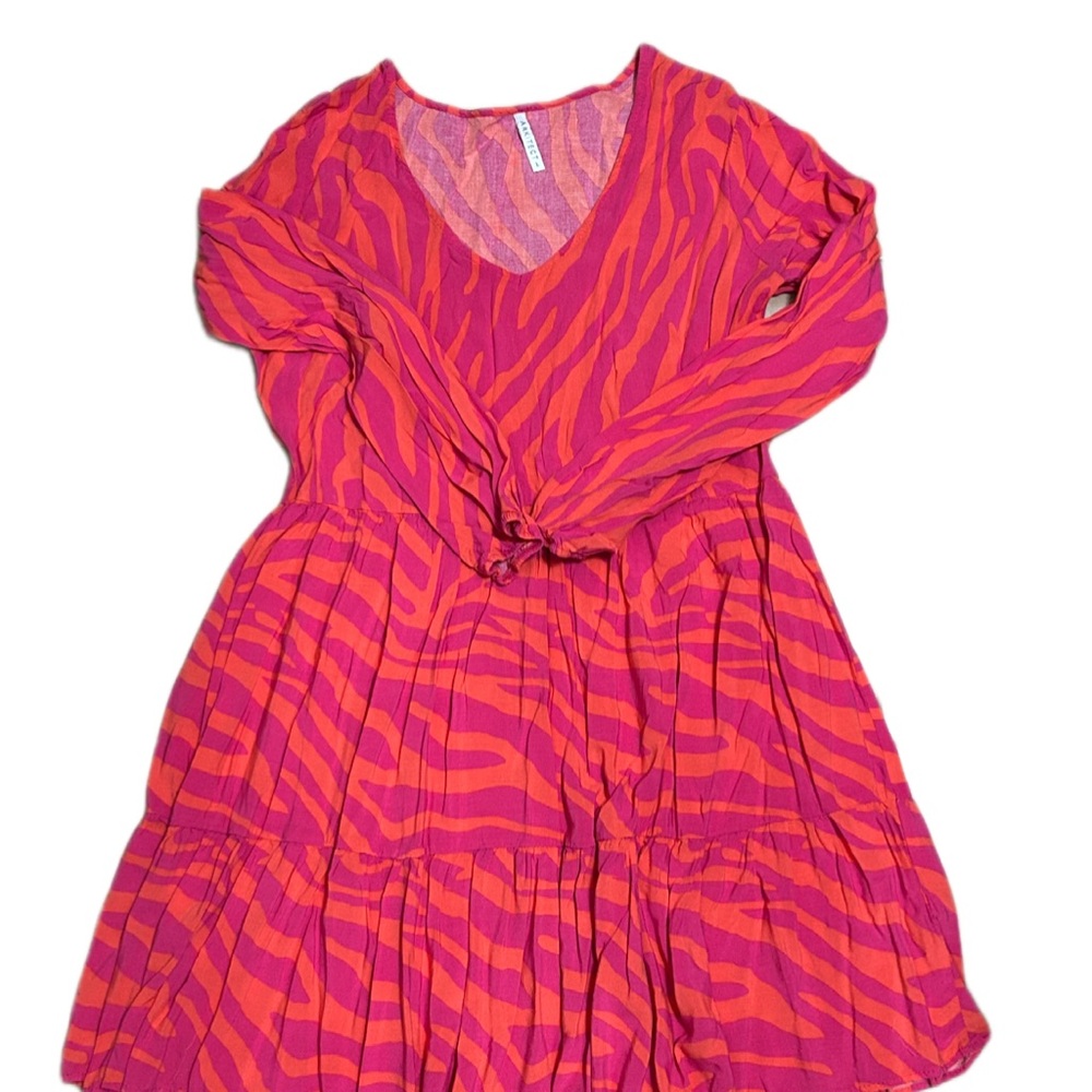 Architect Pink and Orange Maxi Dress